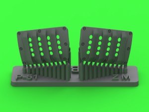 Master AM-32-144 P-51 Mustang - pokrywa wlotu powietrza do gaźnika - typ z żaluzjami dla RAF - wersja B (do modelu Zoukei-Mura) 1/32