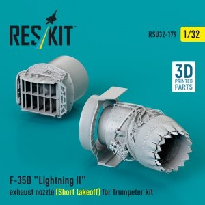 RESKIT RSU32-0179 F-35B Lightning II exhaust nozzle (Short takeoff) for Trumpeter kit (3D printed) 1/32