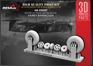 RESArm 48-03097 FAIREY BARRACUDA - Wheels under load (3D resin printing) 1/48