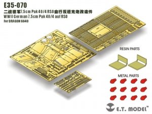 E.T. Model E35-070 WWII German 7.5cm Pak 40/4 auf RSO (For DRAGON 6640) (1:35)