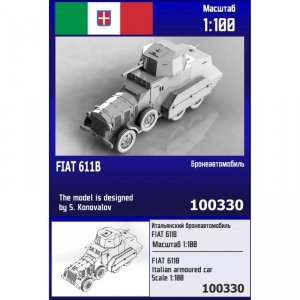 Zebrano Z100-330 Fiat 611B Italian Armoured Car 1/100