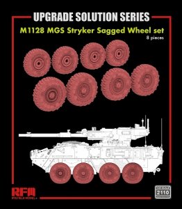Rye Field Model 2110 M1128 MGS Stryker Sagged Wheel Set (8 pcs) 1/35