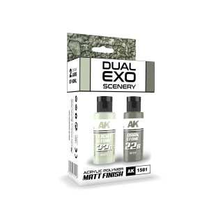 AK Interactive AK1581 DUAL EXO SCENERY SET 22 – 22A LIGHT STONE & 22B DARK STONE