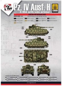 Border Model BD0108H Pz.IV Ausf.H H Mid w/Side Armour H Masking Sheet 2nd Armored Team 29th Regiment Battalion 5th Squadron 1/35