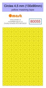 Omask 80055 Circles 4,5 mm (130x90mm) yellow masking tape