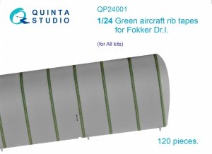 Quinta Studio QP24001 Green rib tapes Fokker Dr.I (All kits) 1/24