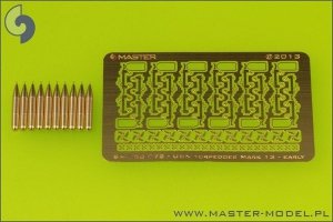 Master SM-350-072 USN Airborne torpedoes Mark 13 (22.4in) with trolleys - early type (10 pcs)