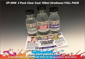 Zero Paints ZP-3006 2 Pack GLOSS Clearcoat Set (2K Urethane) 220ml