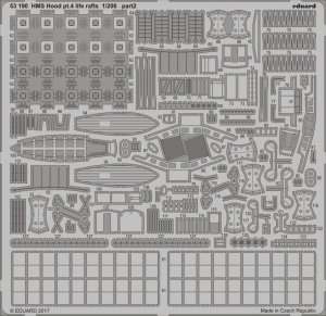 Eduard 53190 HMS Hood pt. 4 life rafts  TRUMPETER 1/200