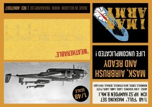 1 Man Army 48KIT007 Full Masking Set HP.52 Hampden B. Mk.I (ICM) 1/48
