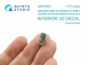 Quinta Studio QR72003 WWII Red Army AF Seatbelts Type 1 (for 2 seats) (All kits) 1/72