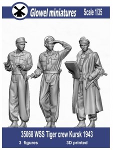 Glowel Miniatures 35068 WSS Tiger crew Kursk 1943 (3 Figure, 3D Printed) 1/35