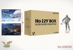 Takom 32001W Ho 229 Box - Ho 229A + Ho 229B + Ho 229 Pilot (Limited Edition) 1/32