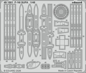Eduard 491581 Lockheed Martin F-16 I Sufa - PE Set (for GWH Kits) 1/48