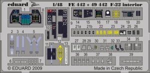 Eduard FE442 F-22 interior S. A. 1/48 Academy
