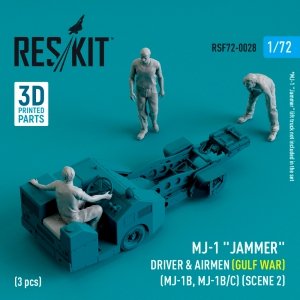 RESKIT RSF72-0028 MJ-1 Jammer Driver airmens (Gulf War) (MJ-1B, MJ-1B/C) (scene 2) (3 pcs) (3D Printed) 1/72