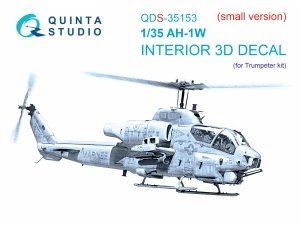 Quinta Studio QDS-35153 AH-1W 3D-Printed & coloured Interior on decal paper (Trumpeter) (Small version) 1/35