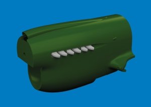 Eduard 6481060 P-40 exhaust stacks rounded PRINT Eduard 1/48