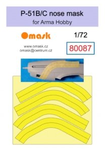 Omask 80087 P-51 B/C nose mask (for Arma Hobby) 1/72