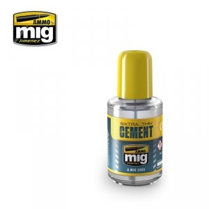 AMMO of Mig Jimenez 2025 EXTRA THIN CEMENT 30ml