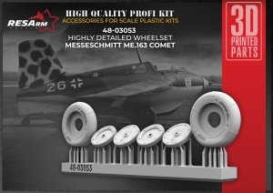 RESArm 48-03053 ME 163 VAR 1 - Wheels under load (3D resin printing) 1/48