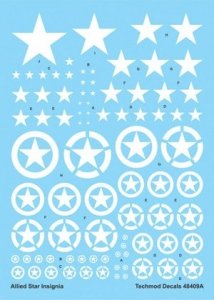 Techmod 48409 - Allied Star Insignia White (1:48)