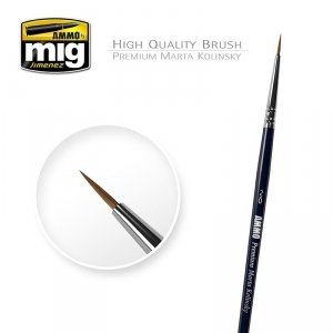 AMMO of Mig Jimenez 8601 2/0 PREMIUM MARTA KOLINSKY ROUND BRUSH