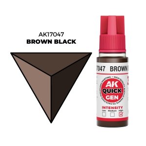 AK Interactive AK17047 BROWN BLACK – QUICK GEN COLOR 18ml