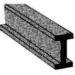 Plastruct 90021 Dwuteownik H 1.6mm x 0.8mm x 0.4mm x 250mm (ABS) / 10 szt.