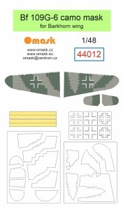 Omask 44012 Bf 109G-6 camo mask for Barkhorn wing 1/48
