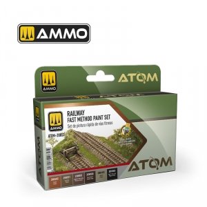 AMMO by Mig Jimenez 20853 Railway Fast Method paint Set 6x20ml