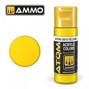 AMMO of Mig Jimenez 20018 ATOM COLOR Yellow 20ml