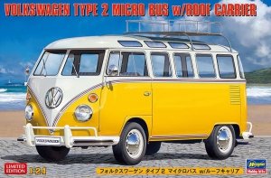 Hasegawa 20689 Volkswagen Type 2 Micro Bus w/Roof Carrier 1/24