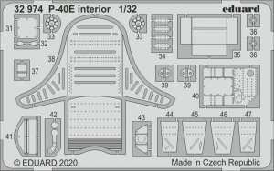 Eduard 32974 P-40E interior 1/32 TRUMPETER