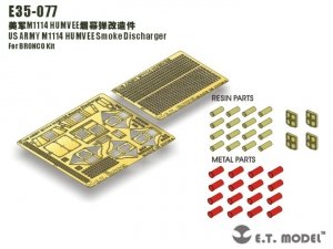 E.T. Model E35-077 US ARMY M1114 HUMVEE Smoke Discharger (For BRONCO Kit) (1:35)