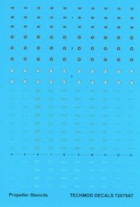 Techmod 72079 Propeller Stencils 1/72