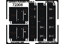 Eduard 72308 German Rudder Pedals 1/72