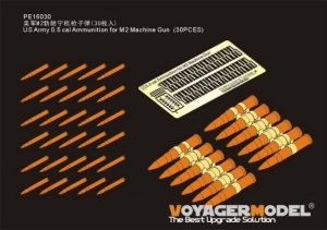 Voyager Model PE16030 US Army 0.5 cal Ammunition for M2 Machine Gun 30 pcs 1/16