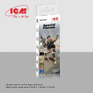 ICM 3081 Acrylic paint set for Special Forces 12ml x6