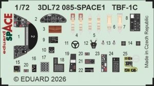 Eduard 3DL72085 Grumman TBF-1 C Avenger - Space Set (for Hobby Boss Kits) 1/72
