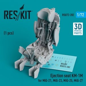 RESKIT RSU72-0282 Ejection seat KM-1M for MiG-21, MiG-23, MiG-25, MiG-27 (1 pcs) (3D Printed) 1/72