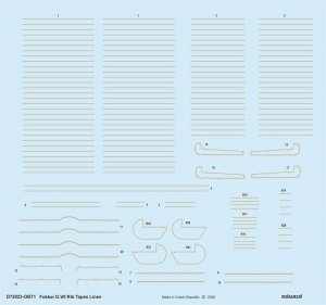Eduard D72023 Fokker D.VII rib tapes linen EDUARD 1/72