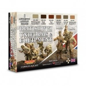 Lifecolor CS45 Acrylic paint set British uniforms Set 2 6x22ml