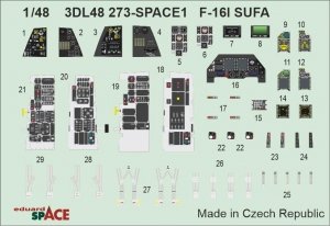 Eduard 3DL48273 General Dynamics F-16I Sufa - Space Set (for GWH Kits) 1/48