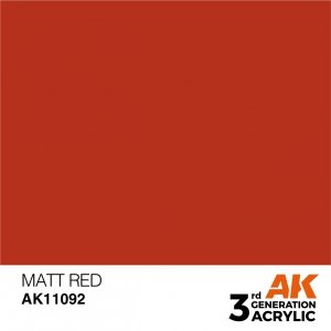 AK Interactive AK11092 MATT RED – STANDARD 17ml