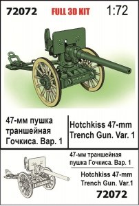 Zebrano 72072 Hotchkiss 47 mm Trench Gun Variant 1 1/72
