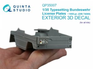 Quinta Studio QP35007 Typesetting Bundeswehr license plates (All kits) 1/35