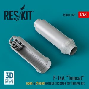 RESKIT RSU48-0391 F-14A Tomcat open & closed exhaust nozzles for Tamiya kit (3D Printed) 1/48