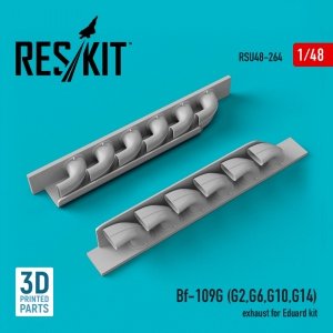 RESKIT RSU48-0264 BF-109G (G2,G6,G10,G14) EXHAUST FOR EDUARD KIT (3D PRINTED) 1/48