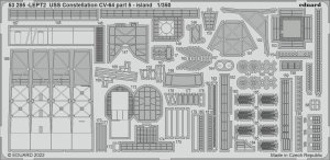 Eduard 53285 USS Constellation CV-64 part 5 - island TRUMPETER 1/350
